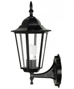 Градински фенер TINO UP/ BLACK черен 1xE27 max10W 60W IP44 Lightex