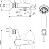 Смесител за вана и душ Orion В4227АА Vidima с аксесоари