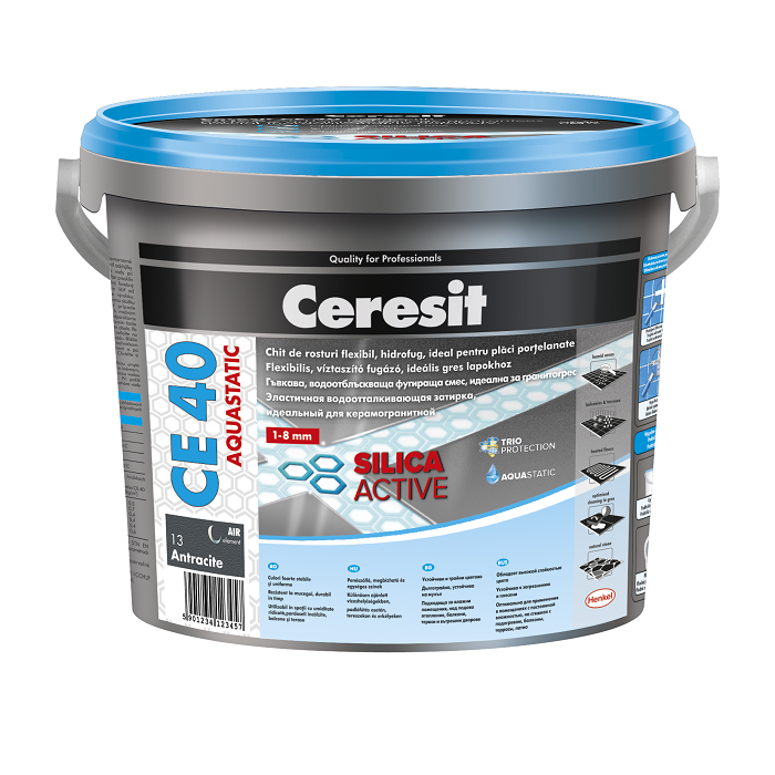 Аквастатична затирка Ceresit CE 40, графіт, 2 кг