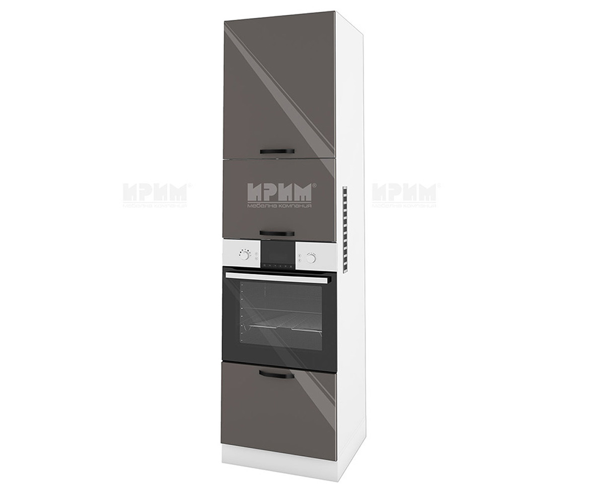 Колонен шкаф БФ-Антрацит-гланц-05-48 от модулна кухня Сити - Image 3