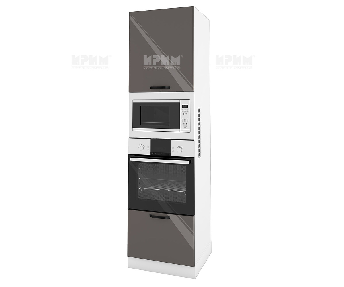 Колонен шкаф БФ-Антрацит-гланц-05-48 от модулна кухня Сити - Image 4