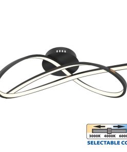 LED плафон MIRAGE LED 33W черно CCT-switch 3000-4000-6000K
