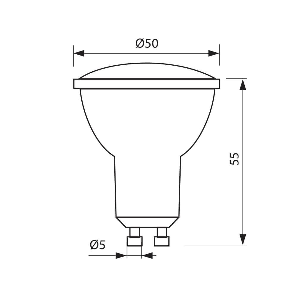 LED лампа XARD LED JDR 5W 330lm GU10 3000K - Image 2