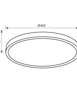 Alternative view of LED плафониера LUKA LED 35W черен CCT-switch 3000K-4000K-6400K