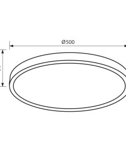 Alternative view of LED плафониера LUKA LED 45W бял CCT-switch 3000K-4000K-6400K