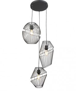 Полилей SONATA 3xE27 Ф450mm х1200mm черен Lightex