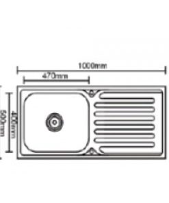 Alternative view of Мивка кухненска алпака ICK10050R TAMPICO