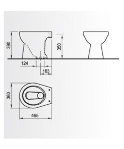 Alternative view of Чиния тоалетна ICC 2571 БДЖ