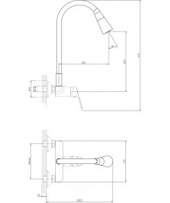 Смесител за кухня LINNI BLACK ICF 5108152B 7313
