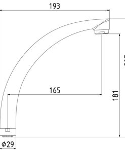 Чучур за смесител висок мини ICSP F7315