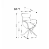 Трапезен стол K- 571 различни цветове