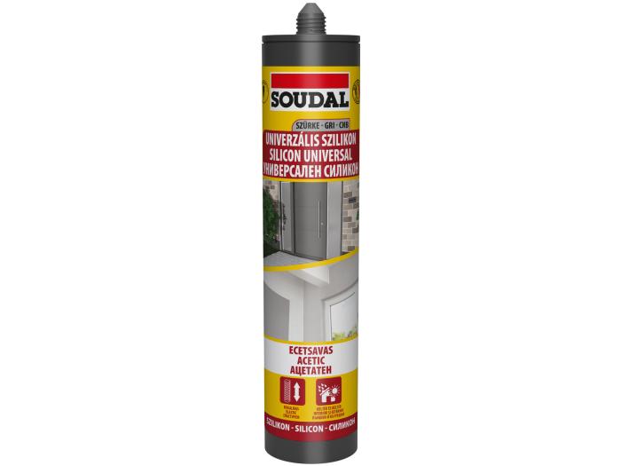 Универсален силикон Soudal, сив, 280 мл