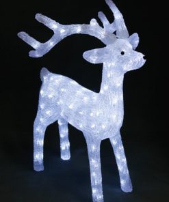 Фигурка елен 75 см 128LED бял