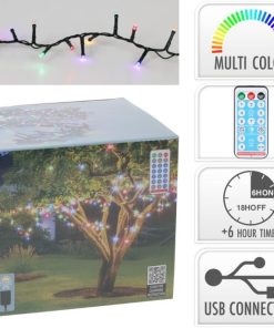 Коледни соларни лампички 800LED multi