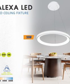 LED полилей ALEXA-P LED 55W бял