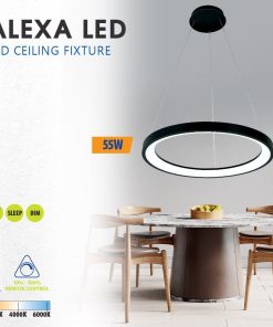 LED полилей ALEXA-P LED 55W черен