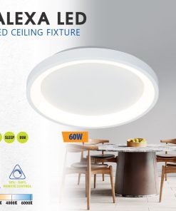LED плафониера ALEXA-C LED 60W бяла