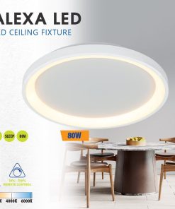 LED плафониера ALEXA-C LED 80W бяла