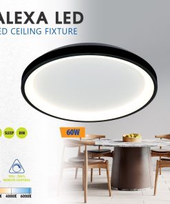 LED плафониера ALEXA-C LED 60W черна