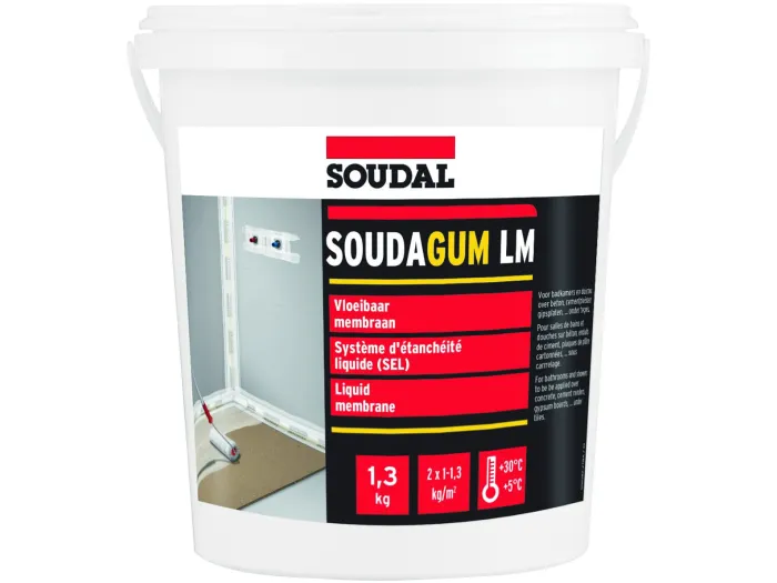 Течна хидроизолация Soudal Soudagum LM, 1,3 кг